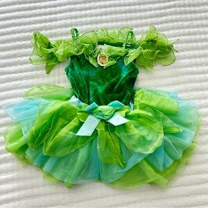 Vtg Disney Store Tinkerbell Dress Costume Girls Halloween Dress-up XS - S